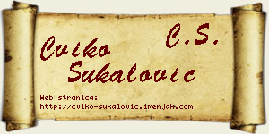 Cviko Šukalović vizit kartica